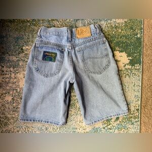 Vintage Ecolojeans by Lee long denim jean shorts, size 14 regular